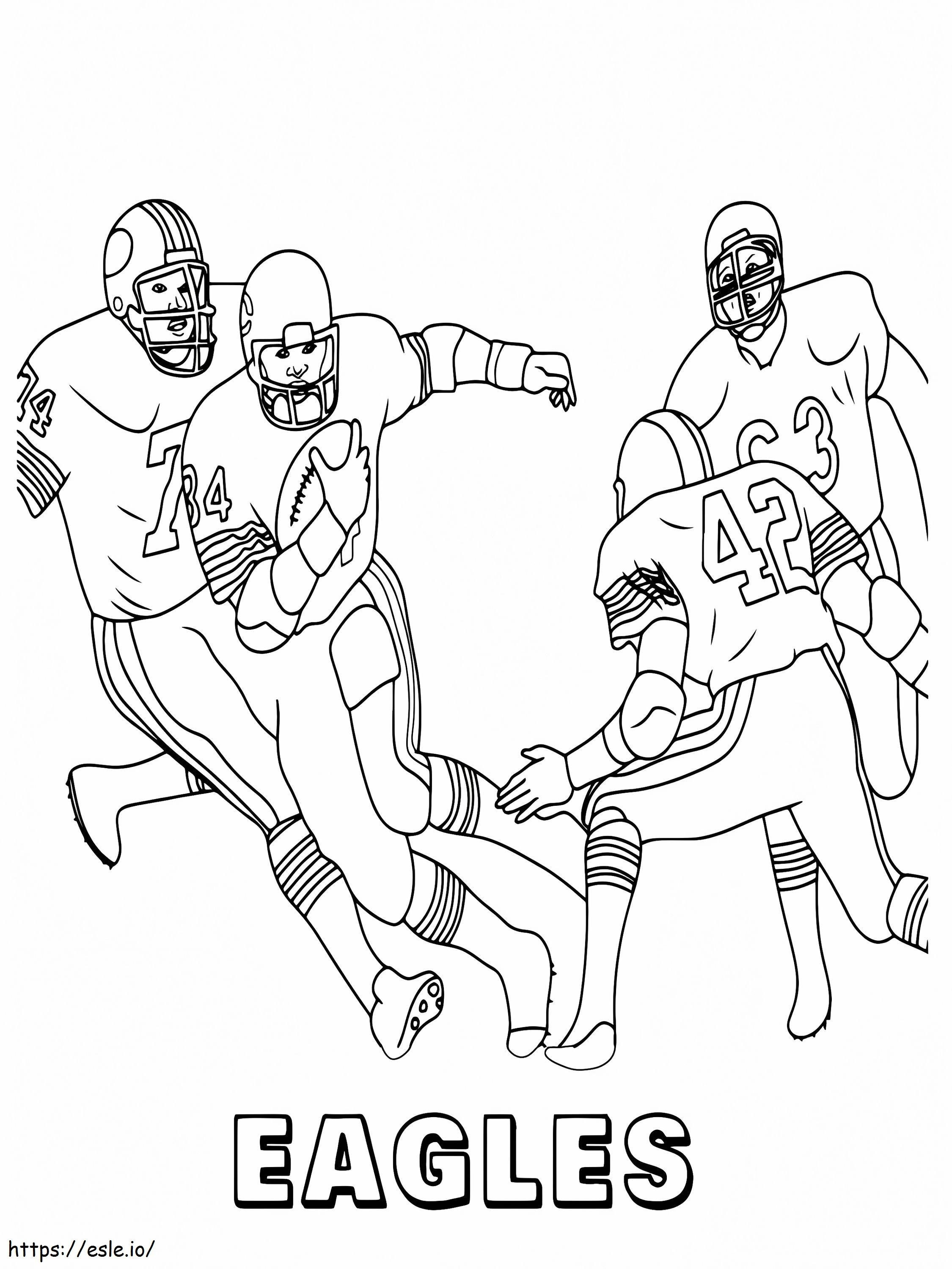 Coloriage Équipe des Eagles de Philadelphie à imprimer dessin