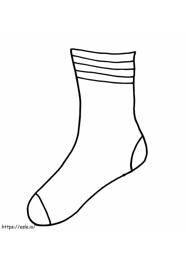 Einfache Socke ausmalbilder
