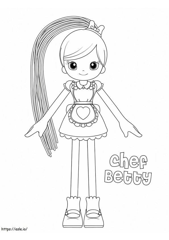 Chef Betty coloring page