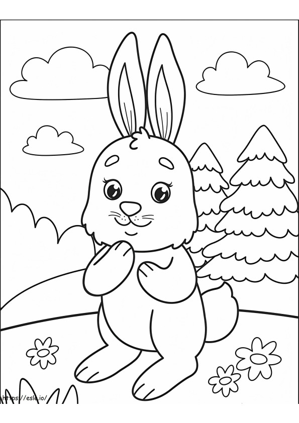 Rabbit Is Cute coloring page