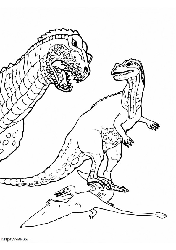 Coloriage Dinosaures saurischiens à imprimer dessin