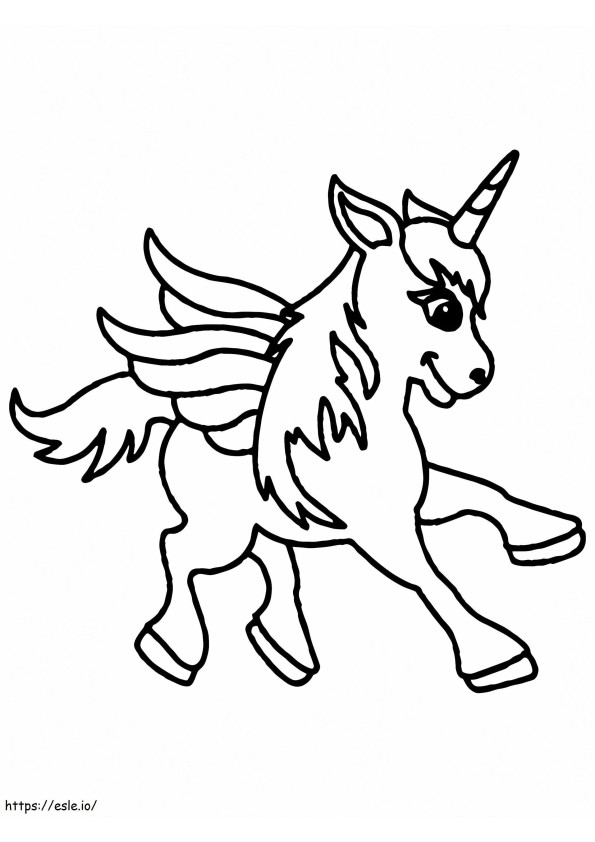 Simple Alicorn coloring page