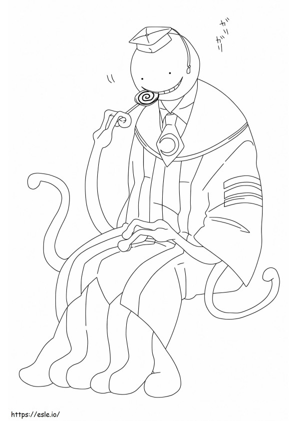 Koro Sensei From Assassination Classroom coloring page