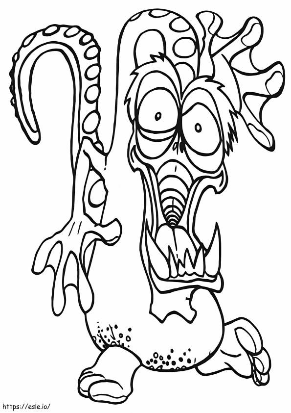 Scary Octopus coloring page