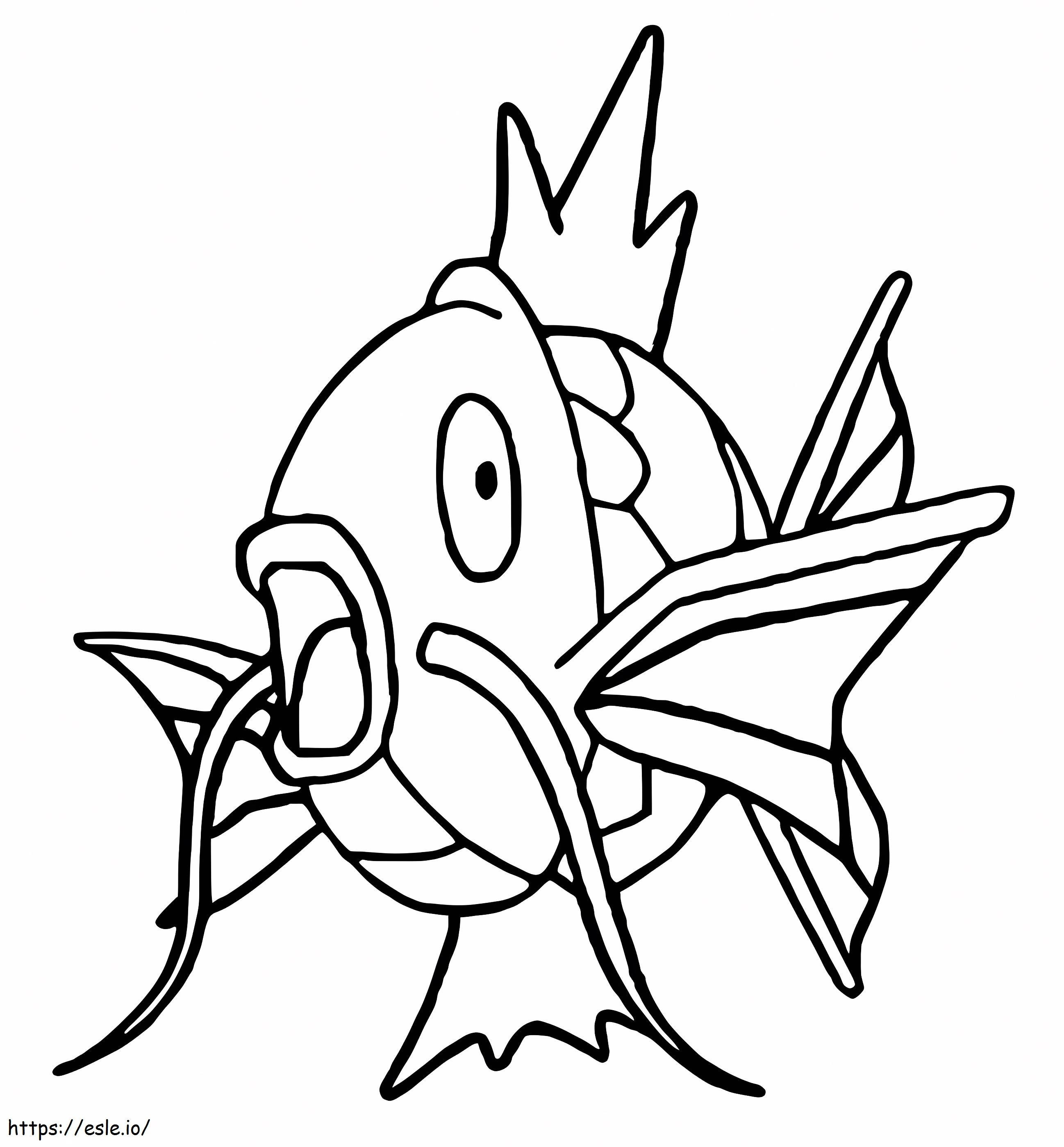 Coloriage Magikarpe pas Pokémon à imprimer dessin