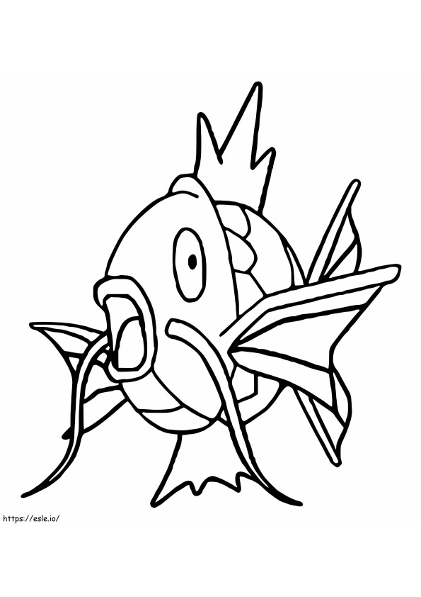 Coloriage Magikarpe pas Pokémon à imprimer dessin