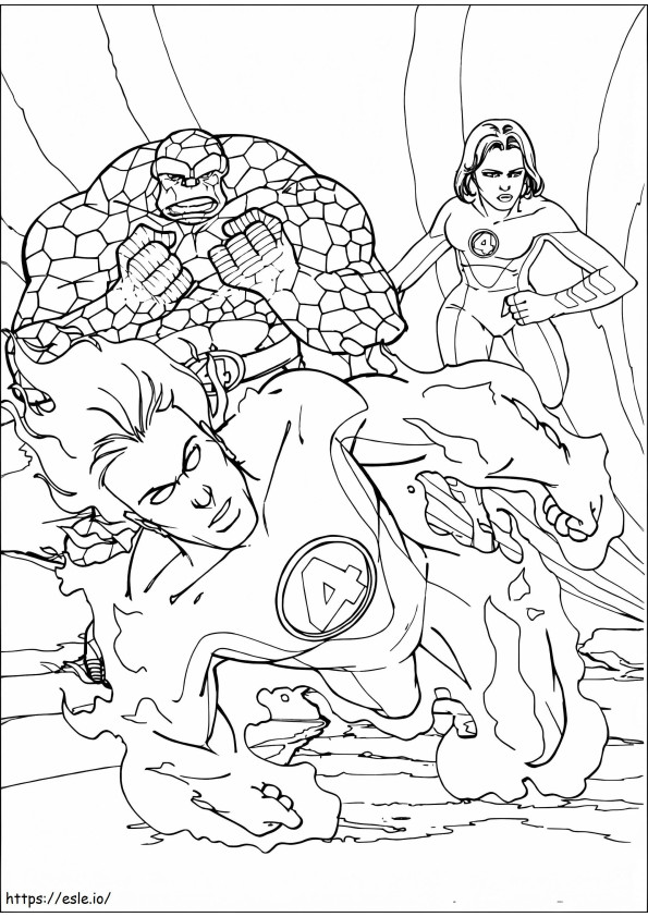 Cool Fantastic Four coloring page