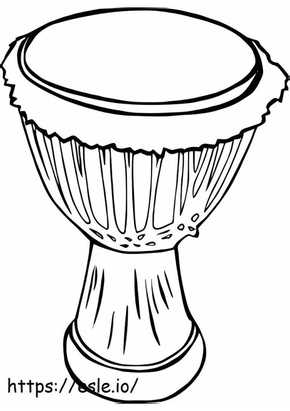 Cute Drum coloring page