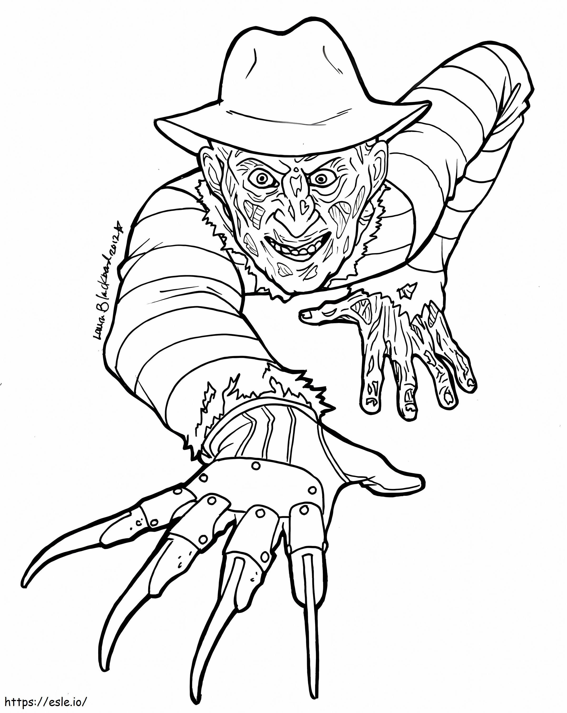 Coloriage Freddy Krueger 3 à imprimer dessin
