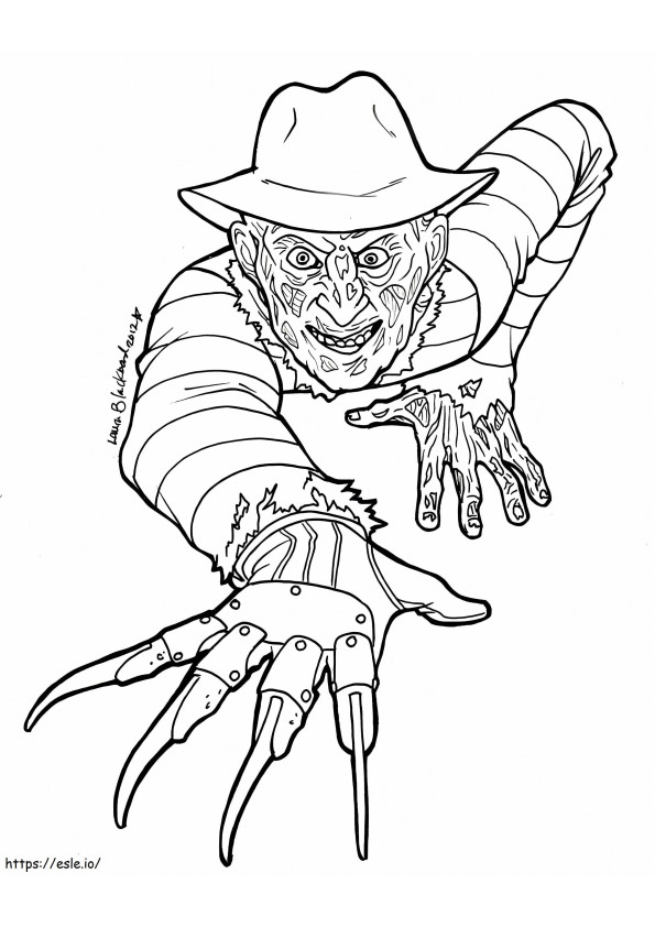 Freddy Krueger 3 coloring page