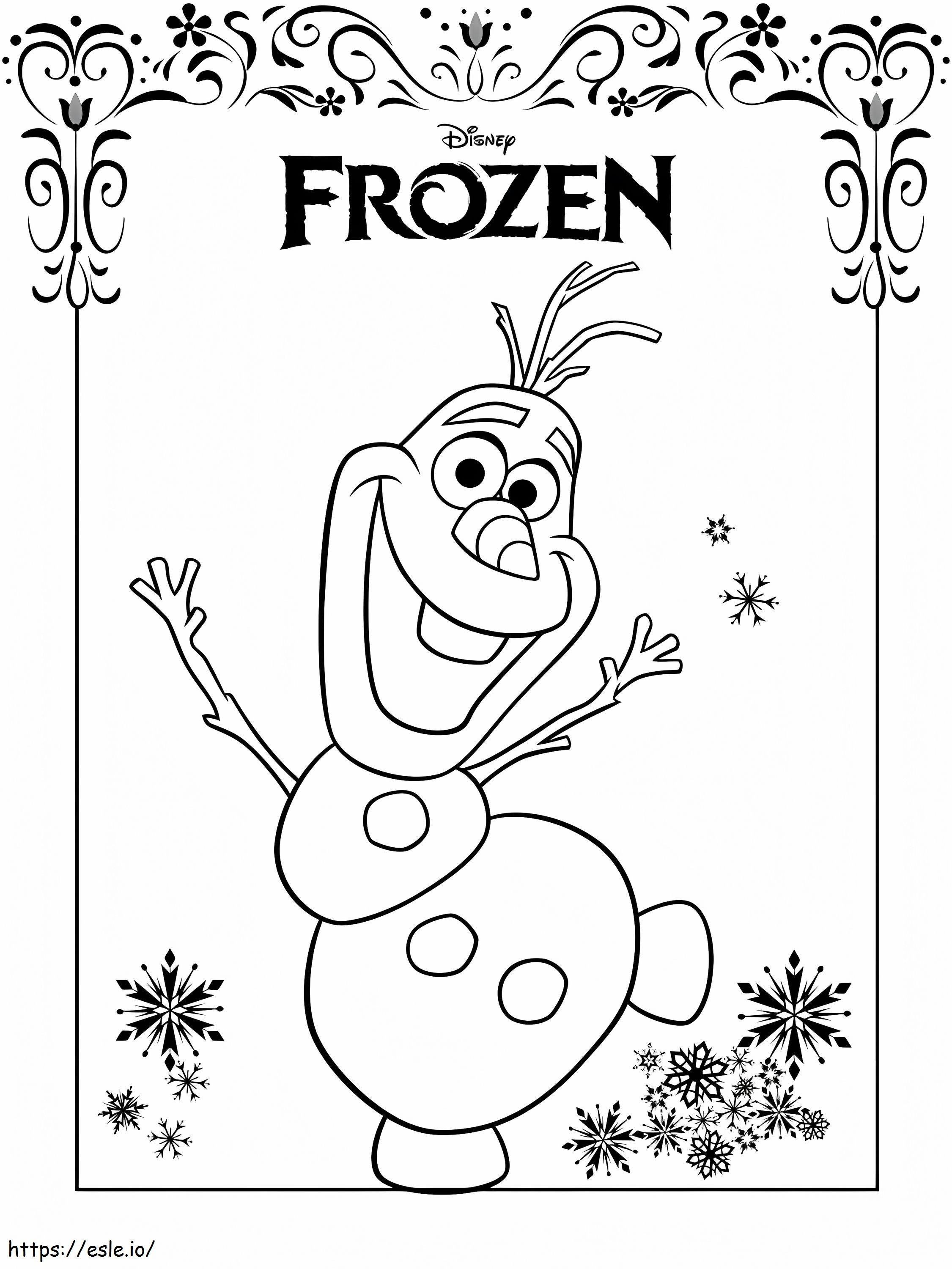 Olaf de Congelado para colorir