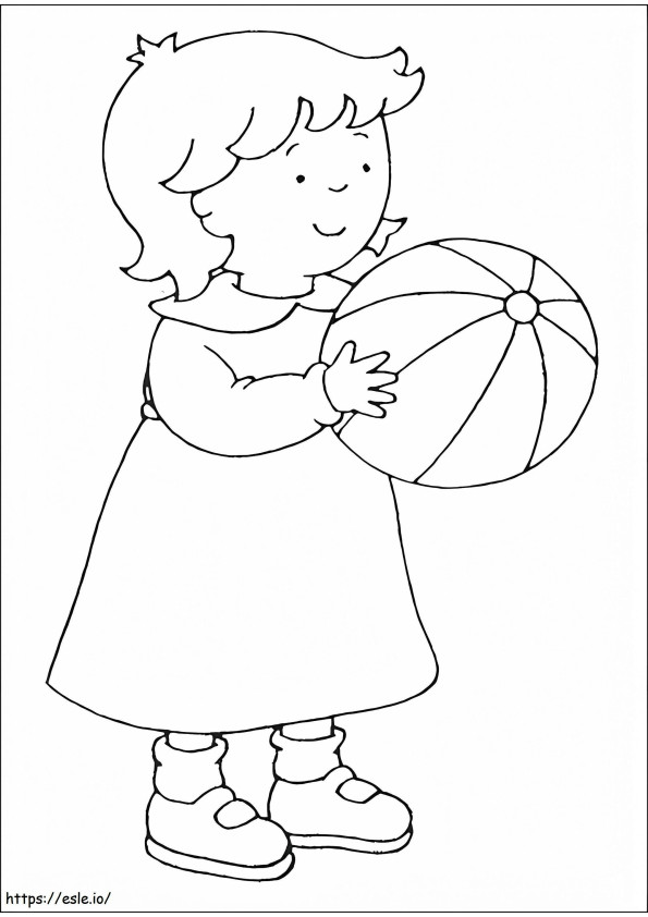 1534382383 Rosie With Ball A4 coloring page