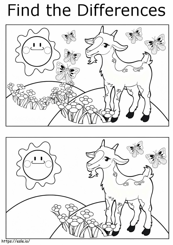 Find The Differences coloring page