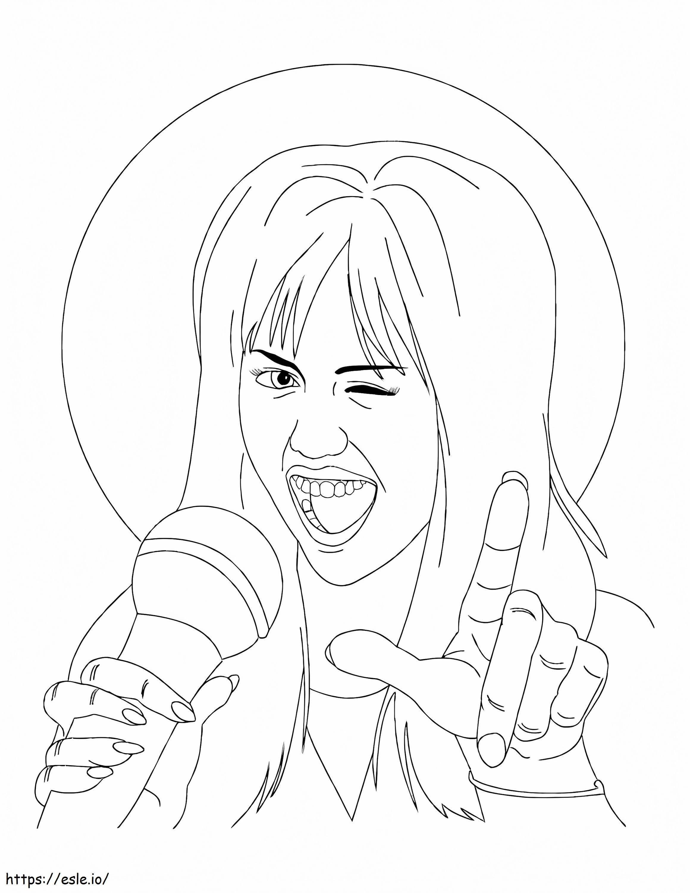 Coloriage Hannah Montana 7 à imprimer dessin