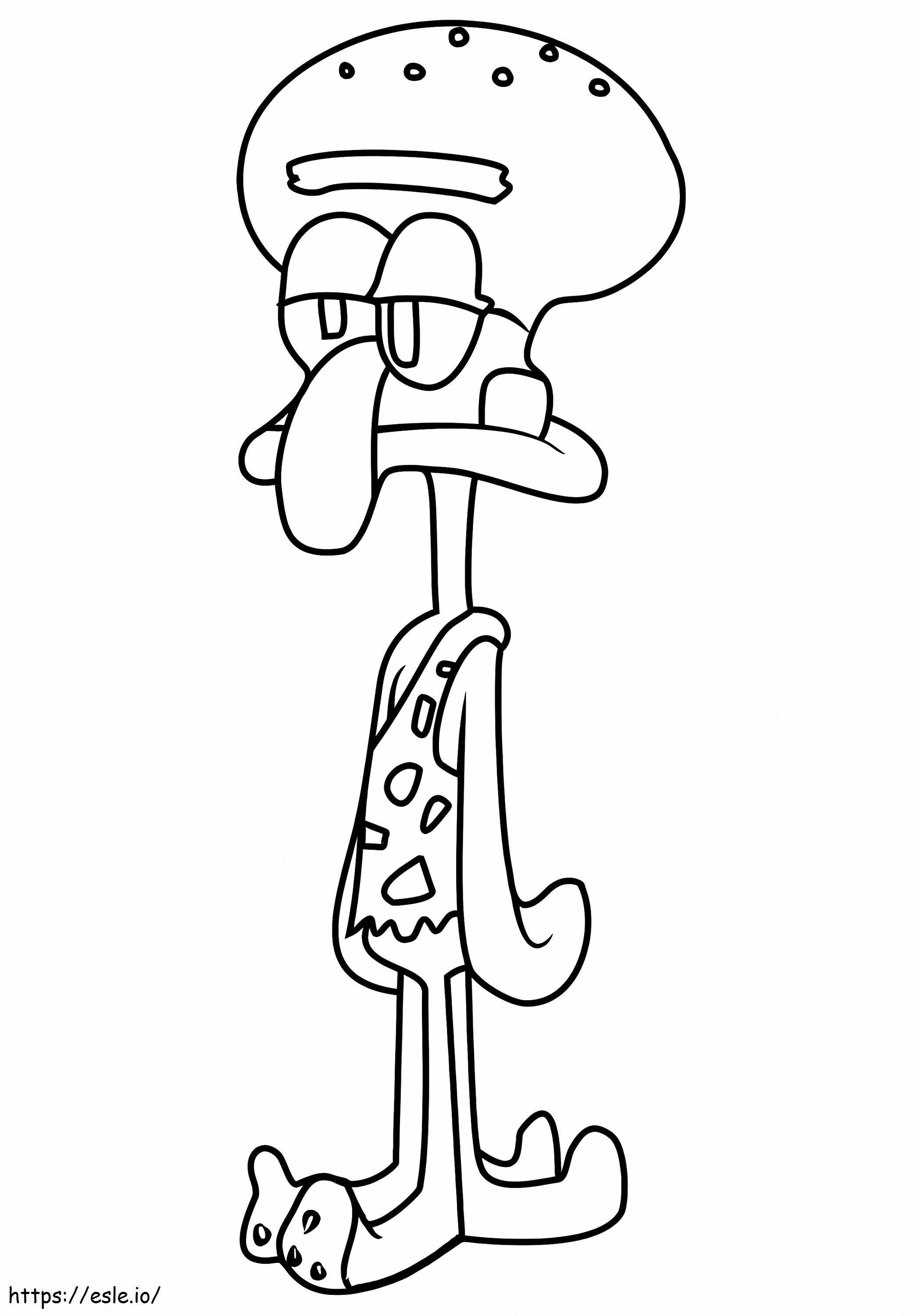 Squidward 2 coloring page