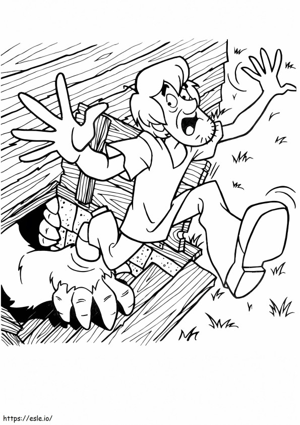 Shaggy And Monster coloring page
