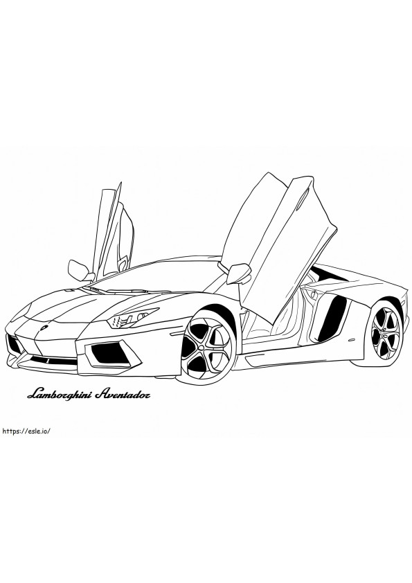 Lamborghini Aventador de colorat