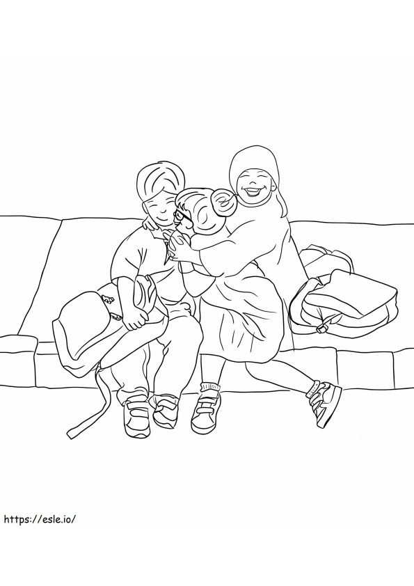 School Best Friends coloring page