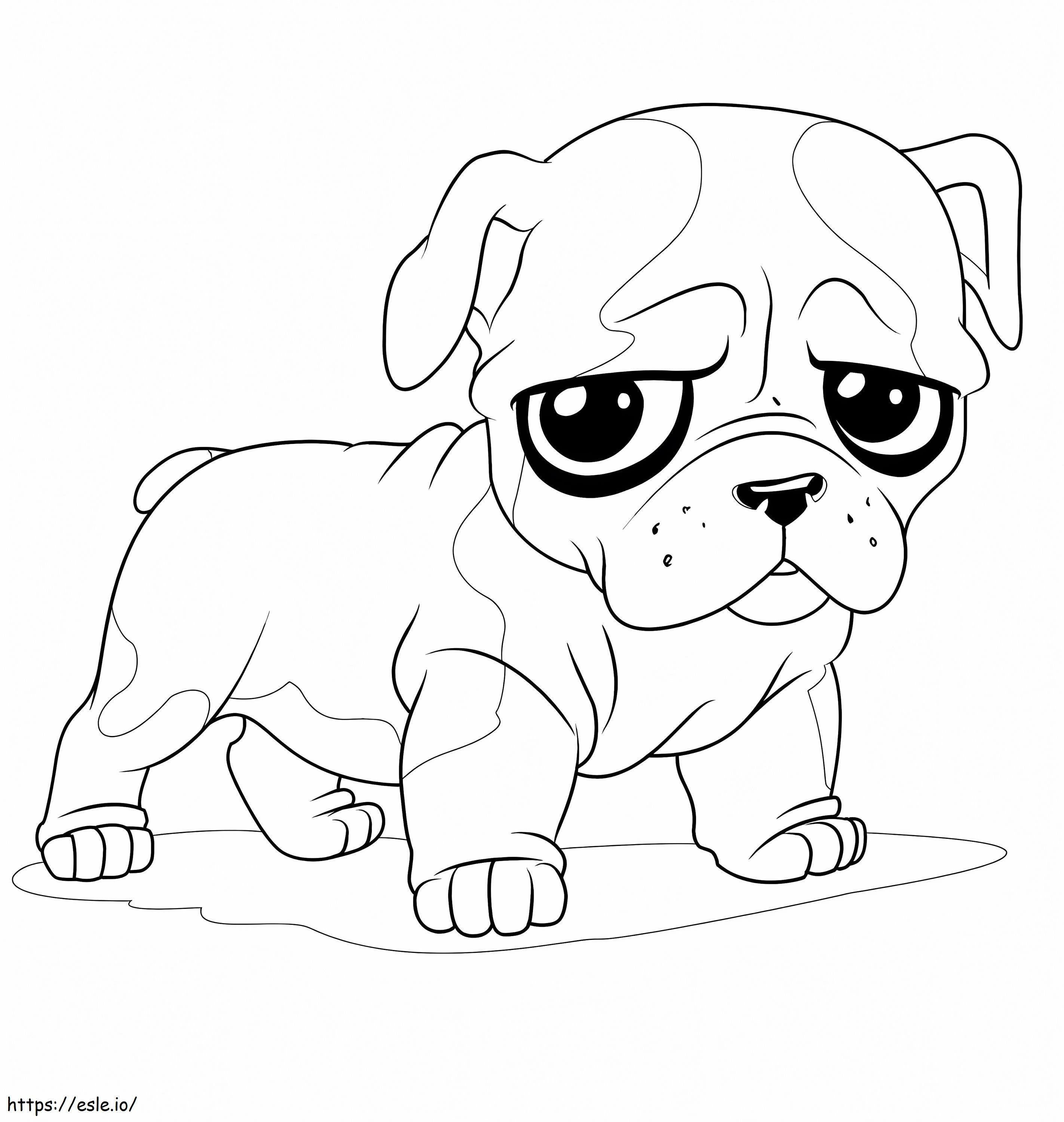 A Funny Puppy coloring page