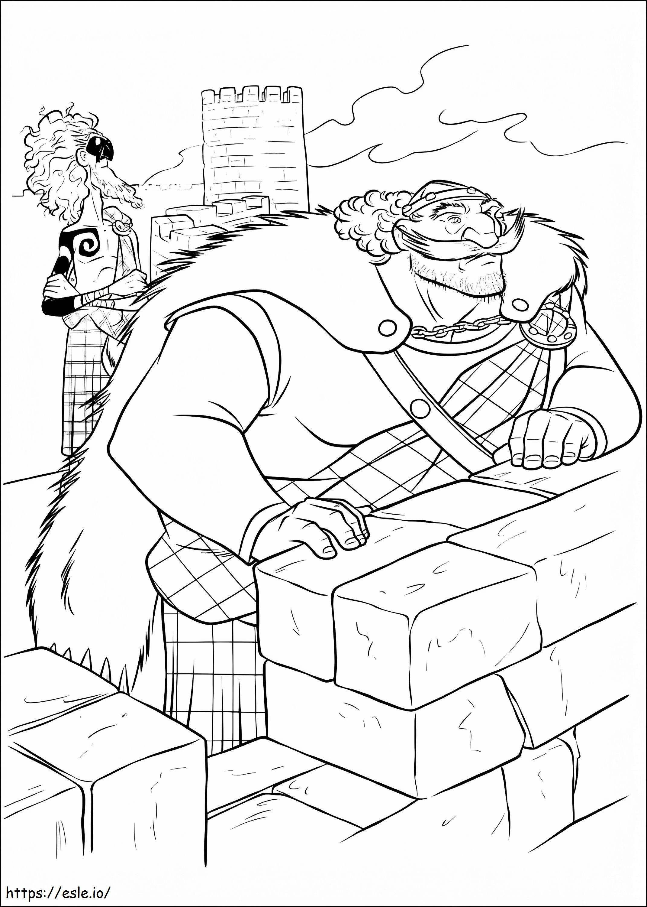 King Fergus Looking Into The Distance And Lord Macintosh coloring page