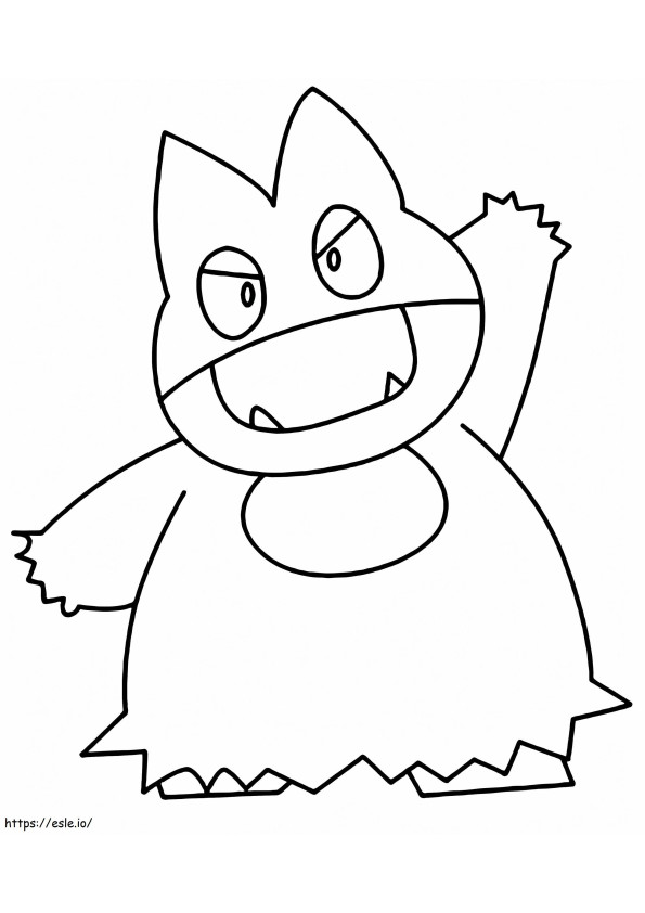 Angry Munchlax Pokemon coloring page