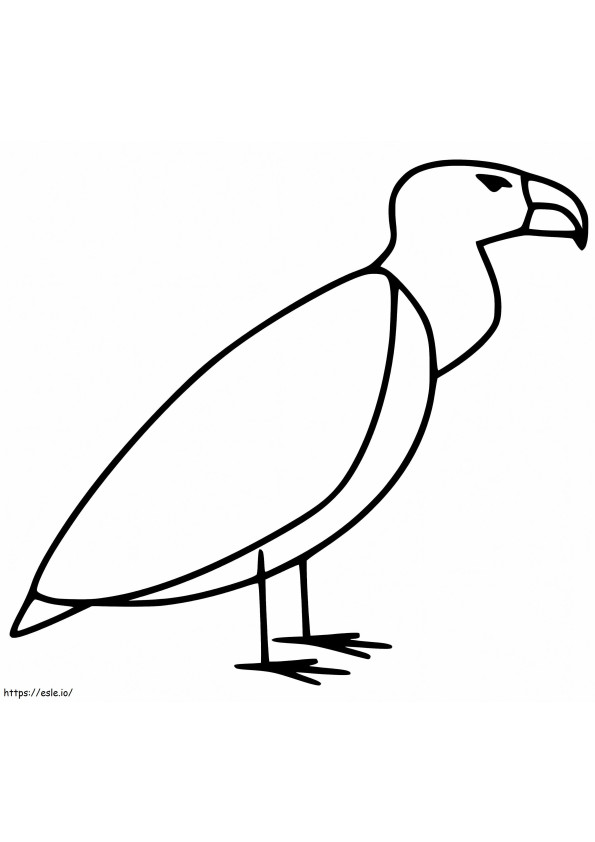 Um simples abutre para colorir