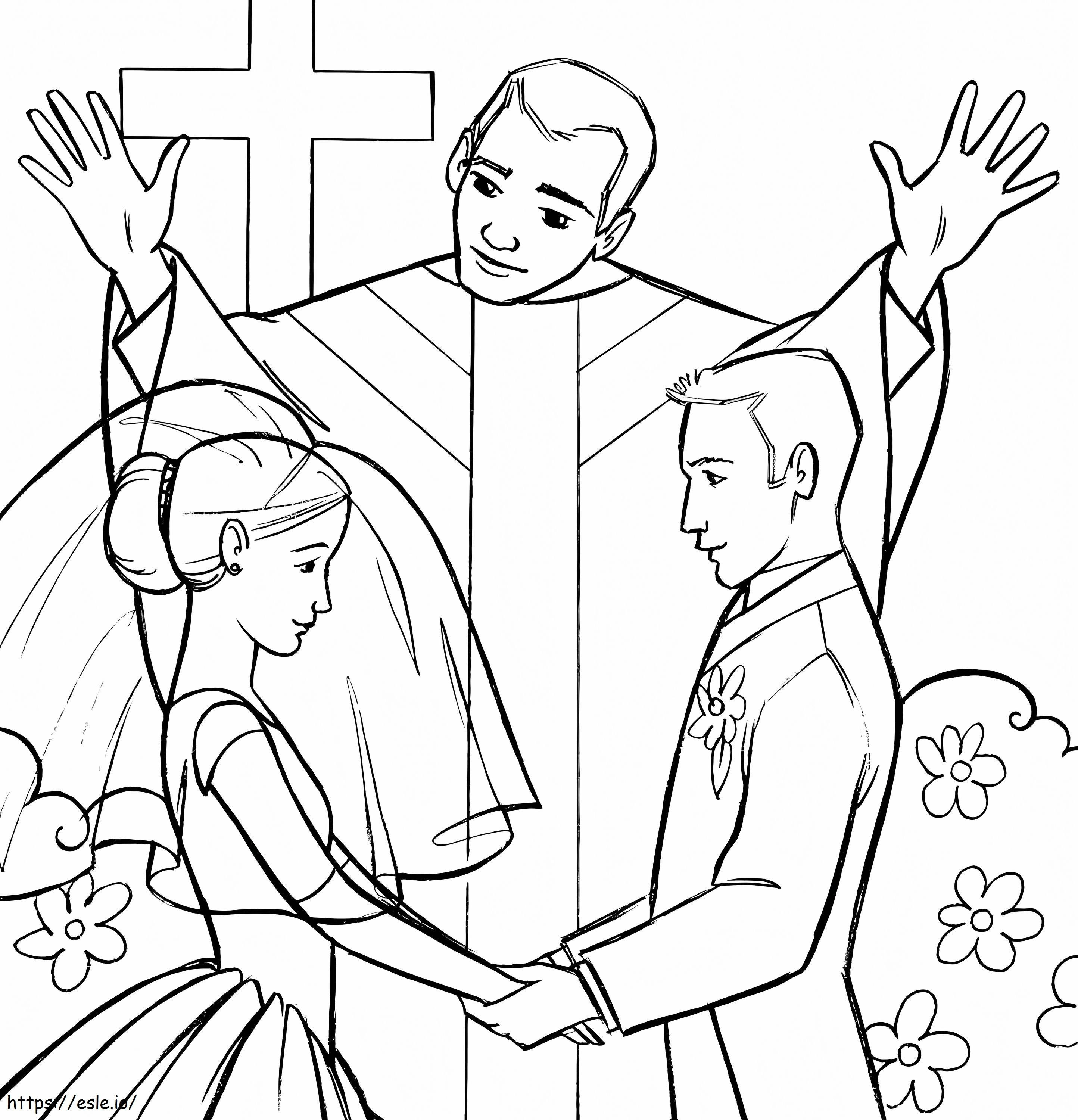 Sakrament Małżeństwa kolorowanka