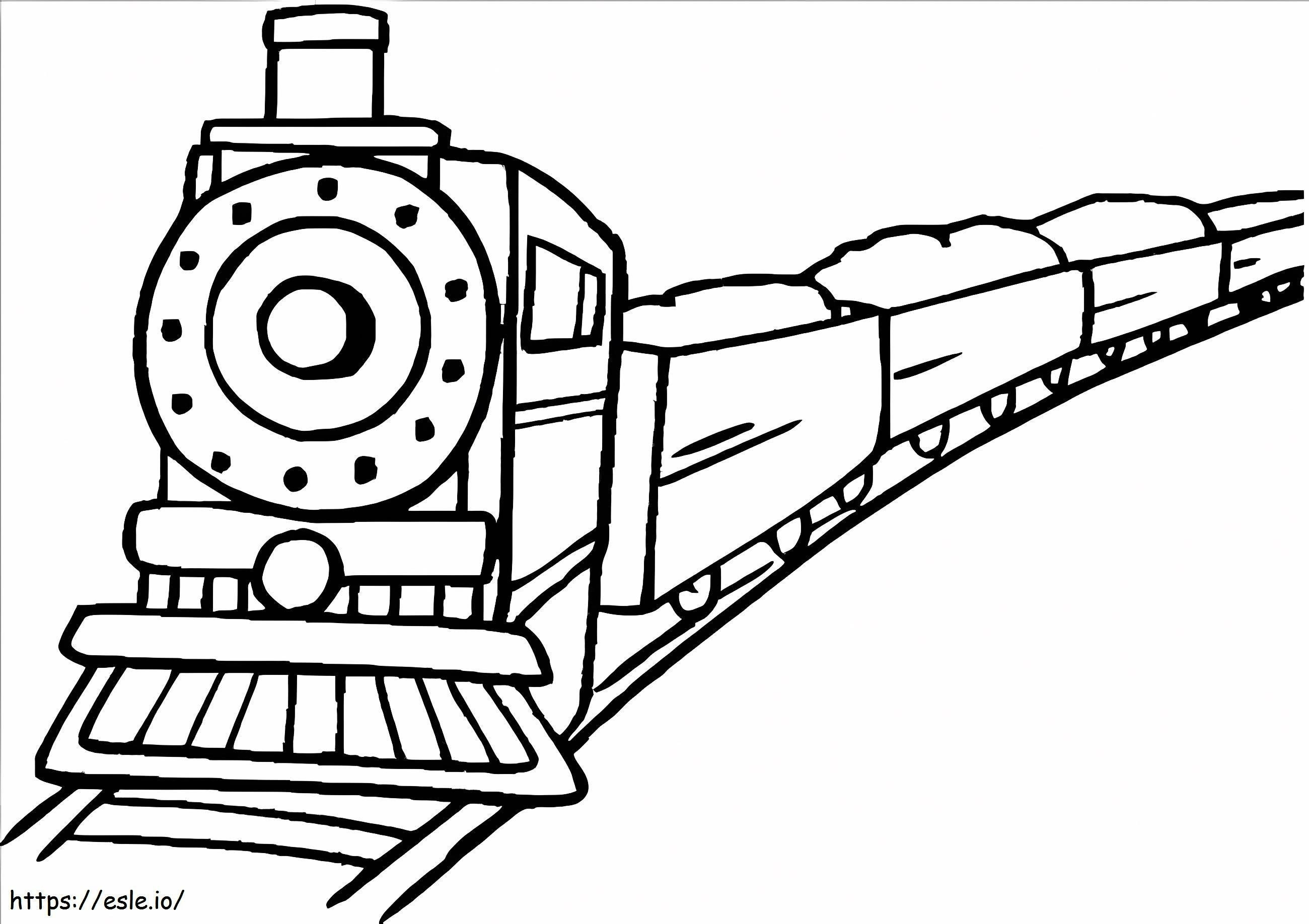 Train 4 coloring page