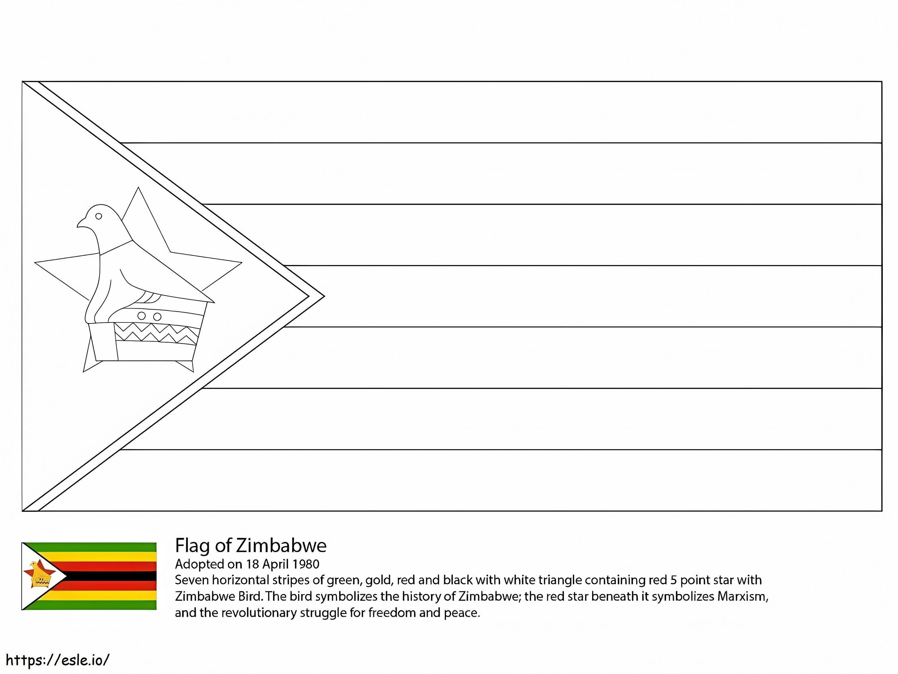 1598833509 Flag Of Zimbabwe coloring page