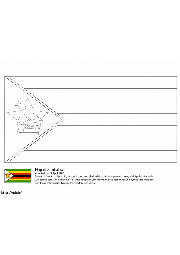 1598833509 Bandera De Zimbabue para colorear