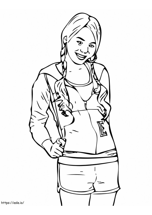 Lovely Hannah Montana coloring page