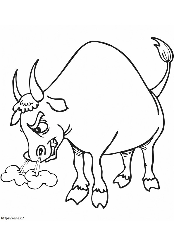 Kostenloser Angry Bull ausmalbilder