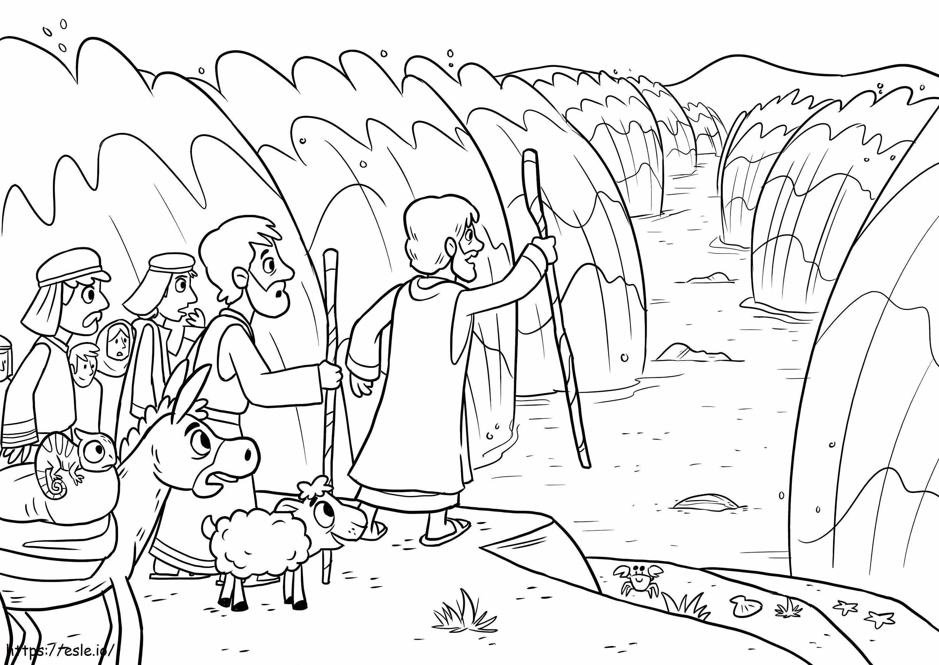 Moses And The People Coloring Scaled coloring page