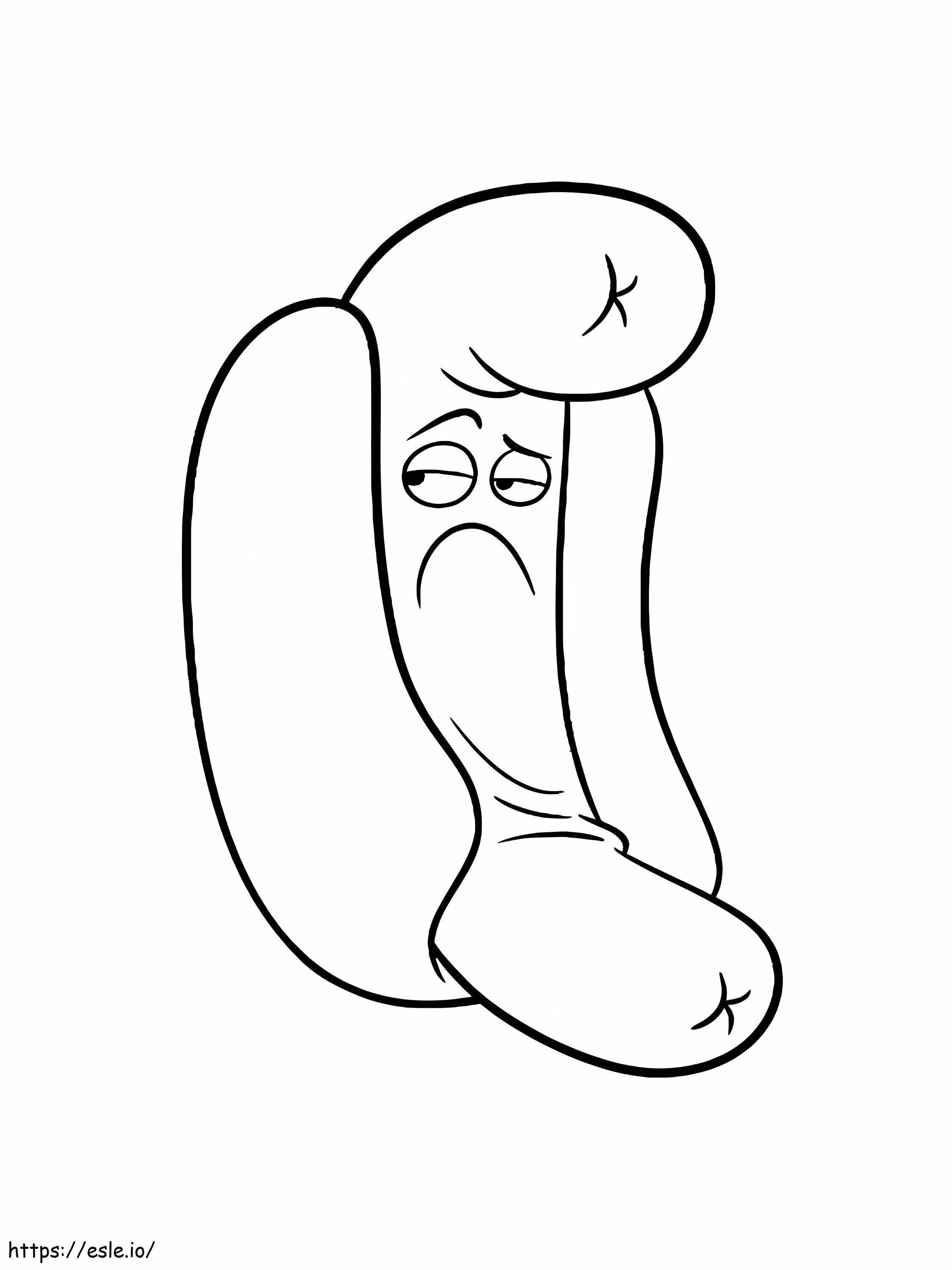Hot Dog Person From Uncle Grandpa coloring page