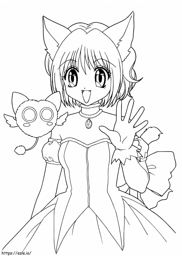 Wolf Girl And Pet coloring page