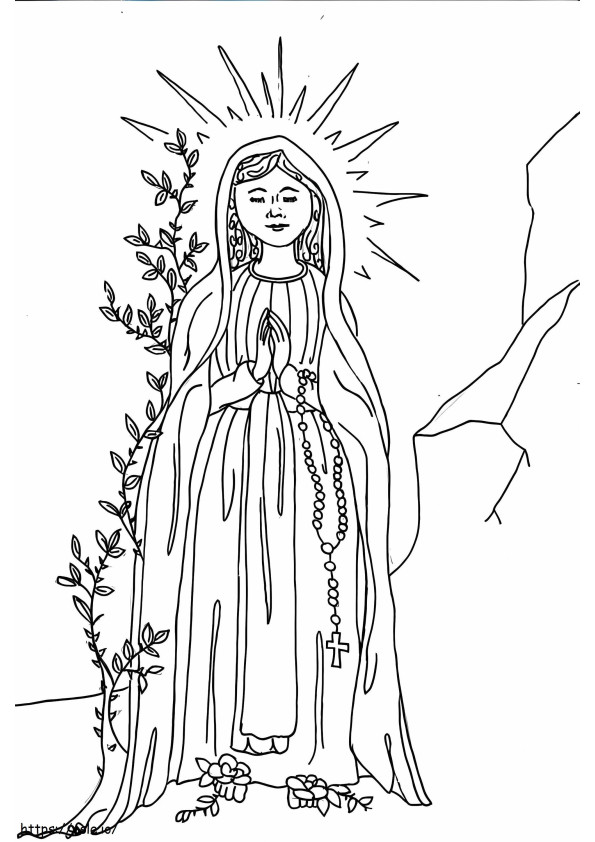 Maria Madre di Gesù 2 da colorare