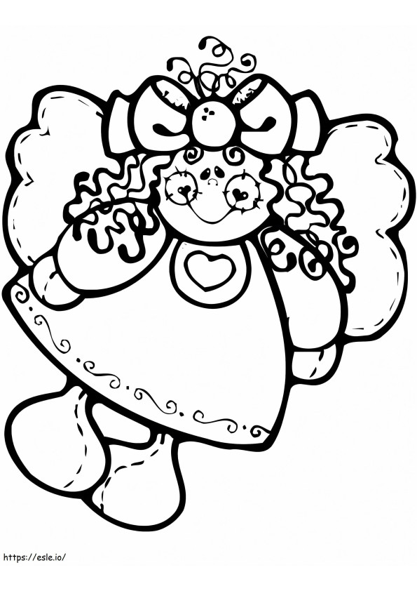 Christmas Angel Doll coloring page