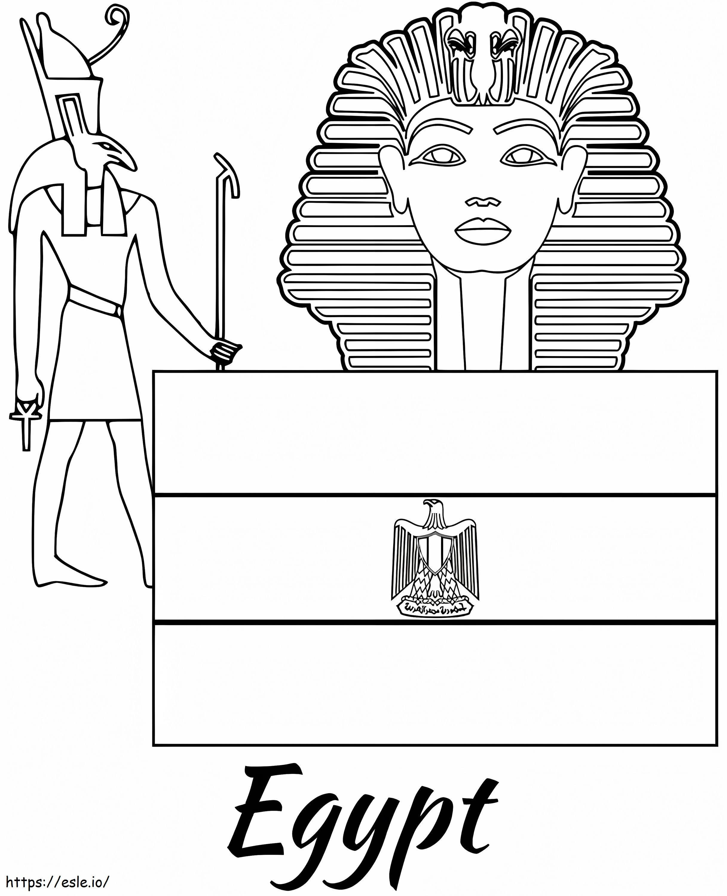 Coloriage Symboles égyptiens à imprimer dessin