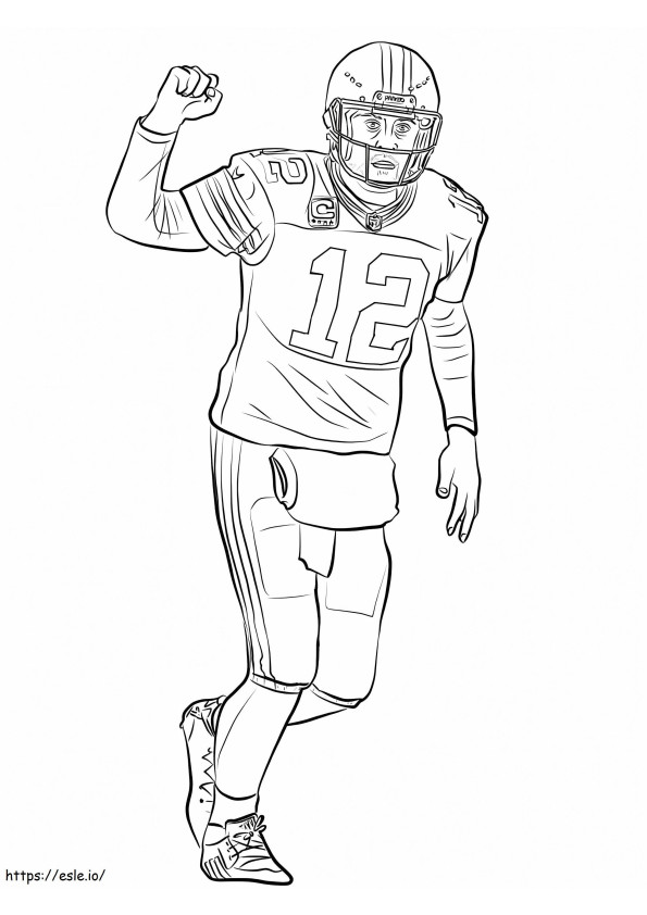 Aaron Rodgers coloring page
