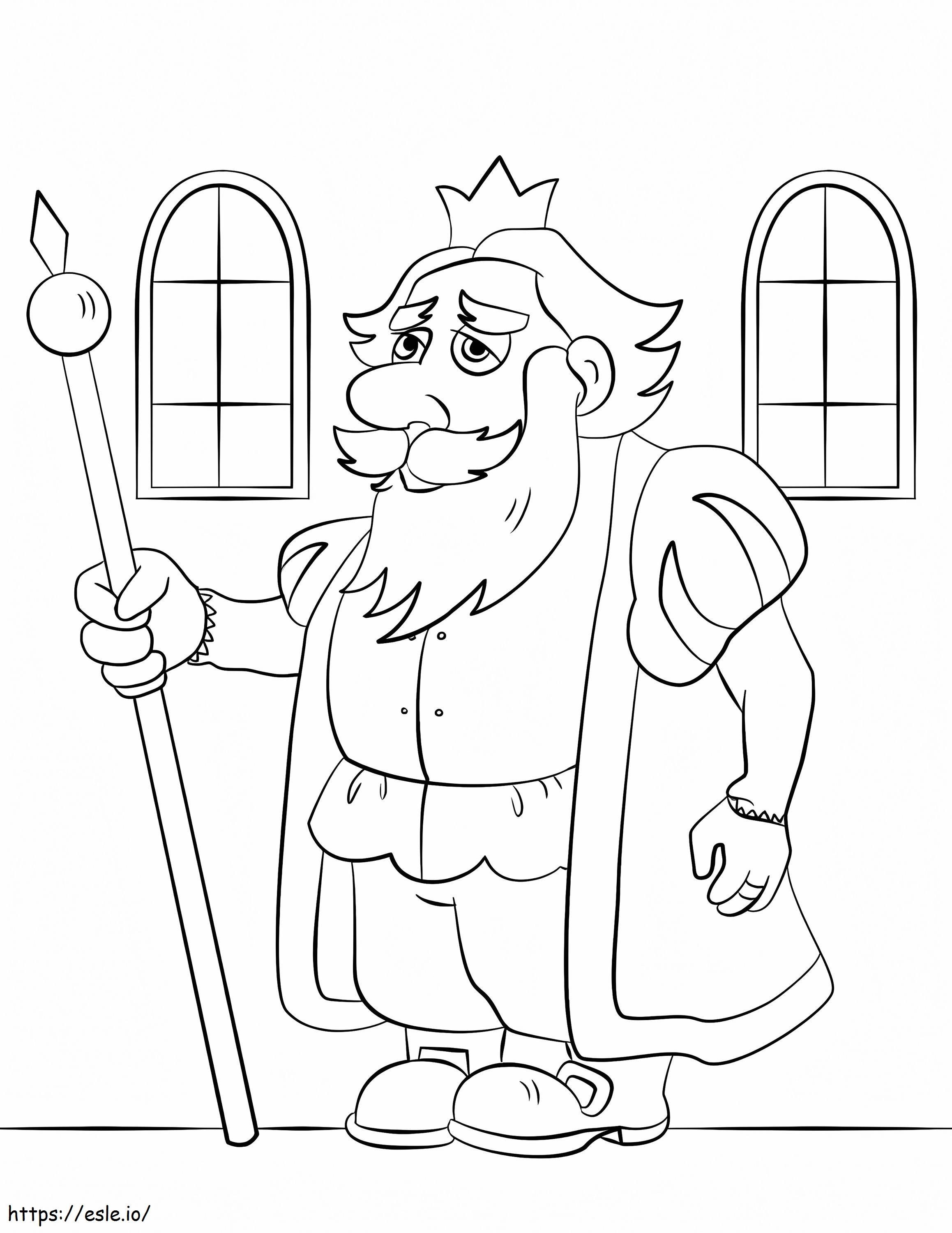 Old King Cartoon Coloring Page