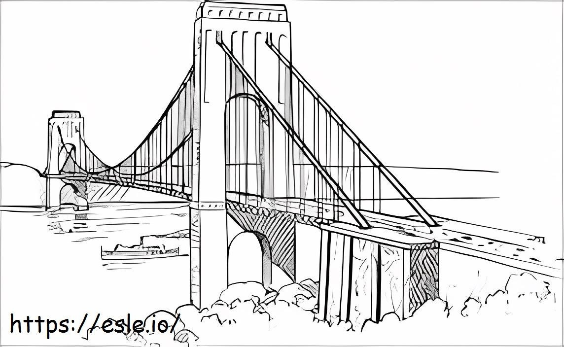 Suspension Bridge coloring page