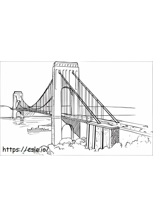 Suspension Bridge coloring page