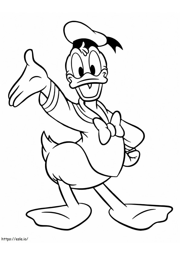 Coloriage Joyeux Donald 3 à imprimer dessin