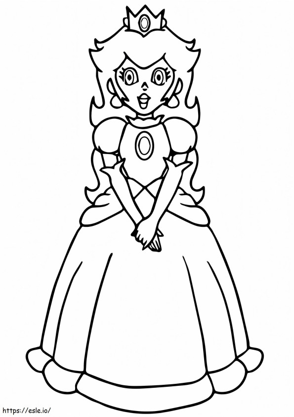 Princess Peach 2 coloring page