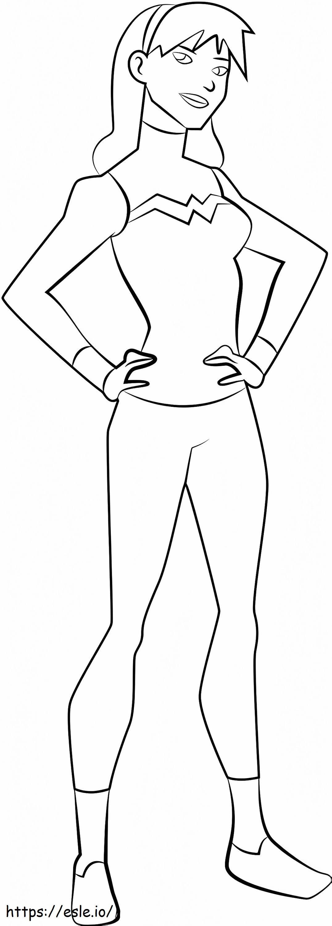 Wonder Girl A4 coloring page