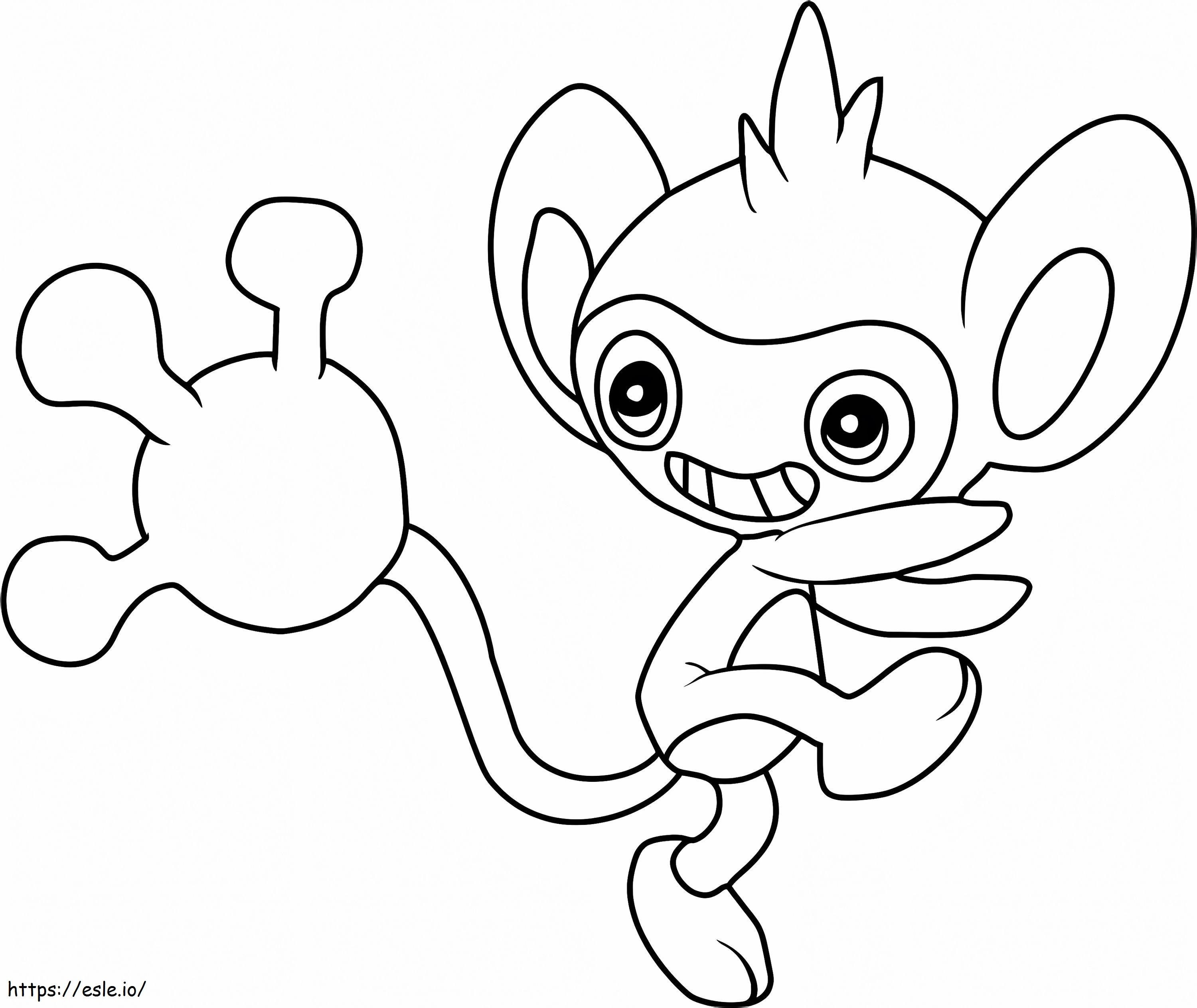 Coloriage Aipom pas Pokémon à imprimer dessin