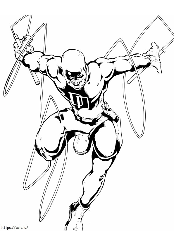 Angry Daredevil coloring page