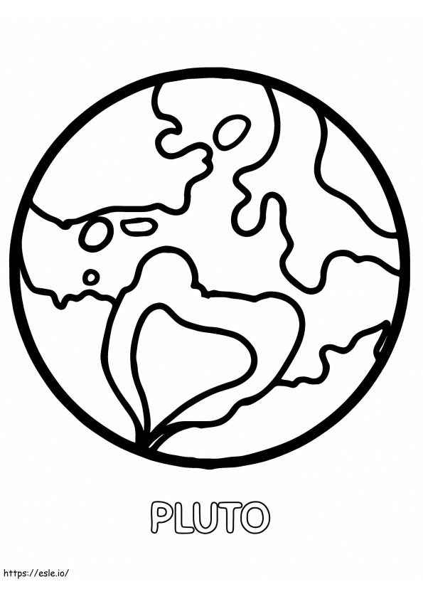 Planet Pluto coloring page