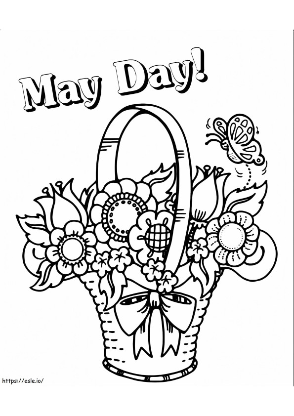 May Day Flowers coloring page