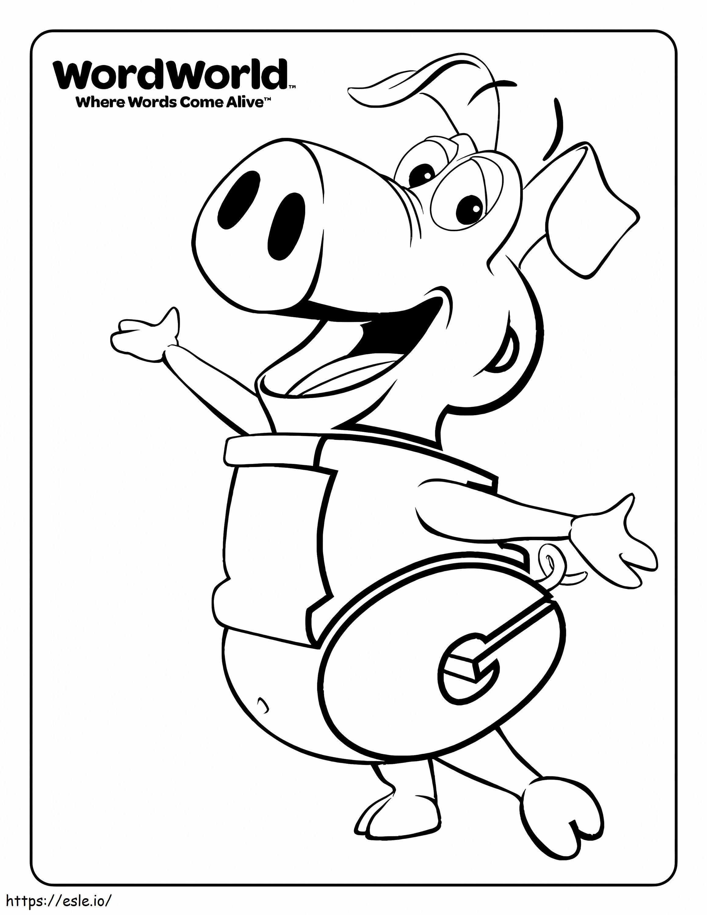 Pig WordWorld Coloring Page coloring page